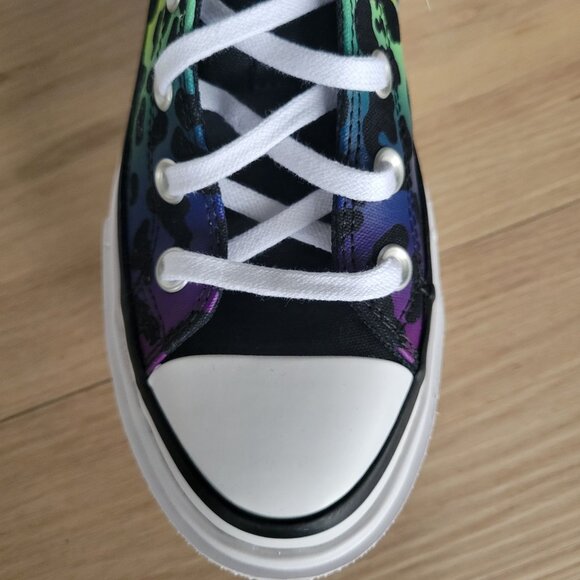 ⭐Converse Chuck Taylor All Star Platform Pride Sz 6 Mens Shoes Leopard A15782C⭐ - Picture 9 of 10